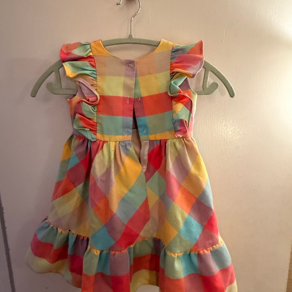 Bonnie Jean Multicolor Plaid Kids Dress - Picture 2 of 3